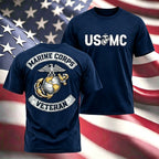 Retro Warrior Badge Print Men Casual Tee