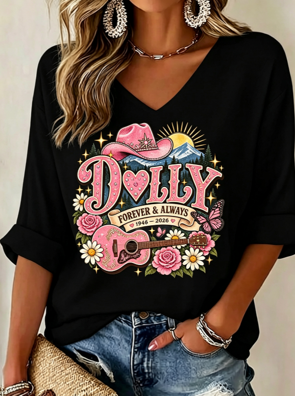 Women'S Country Music Printed Casual T-Shirt
