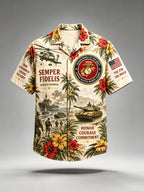 United States Marine Corps Patriot Hawaiian Shirt