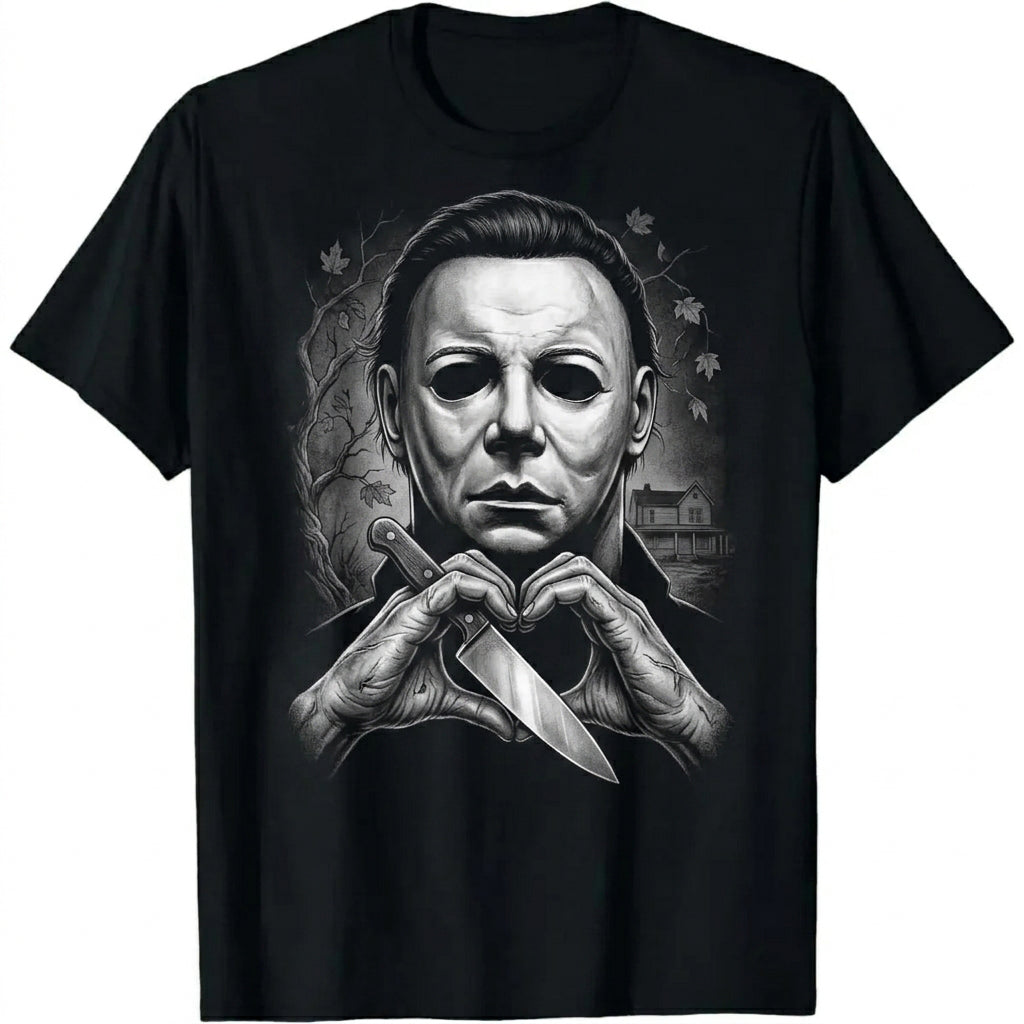 Horror Character Pumpkin Casual Short‑Sleeve T‑Shirt
