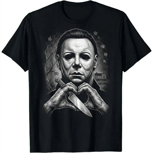 Horror Character Pumpkin Casual Short‑Sleeve T‑Shirt