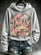 Women's The Queen of Country Print Casual Hoodie