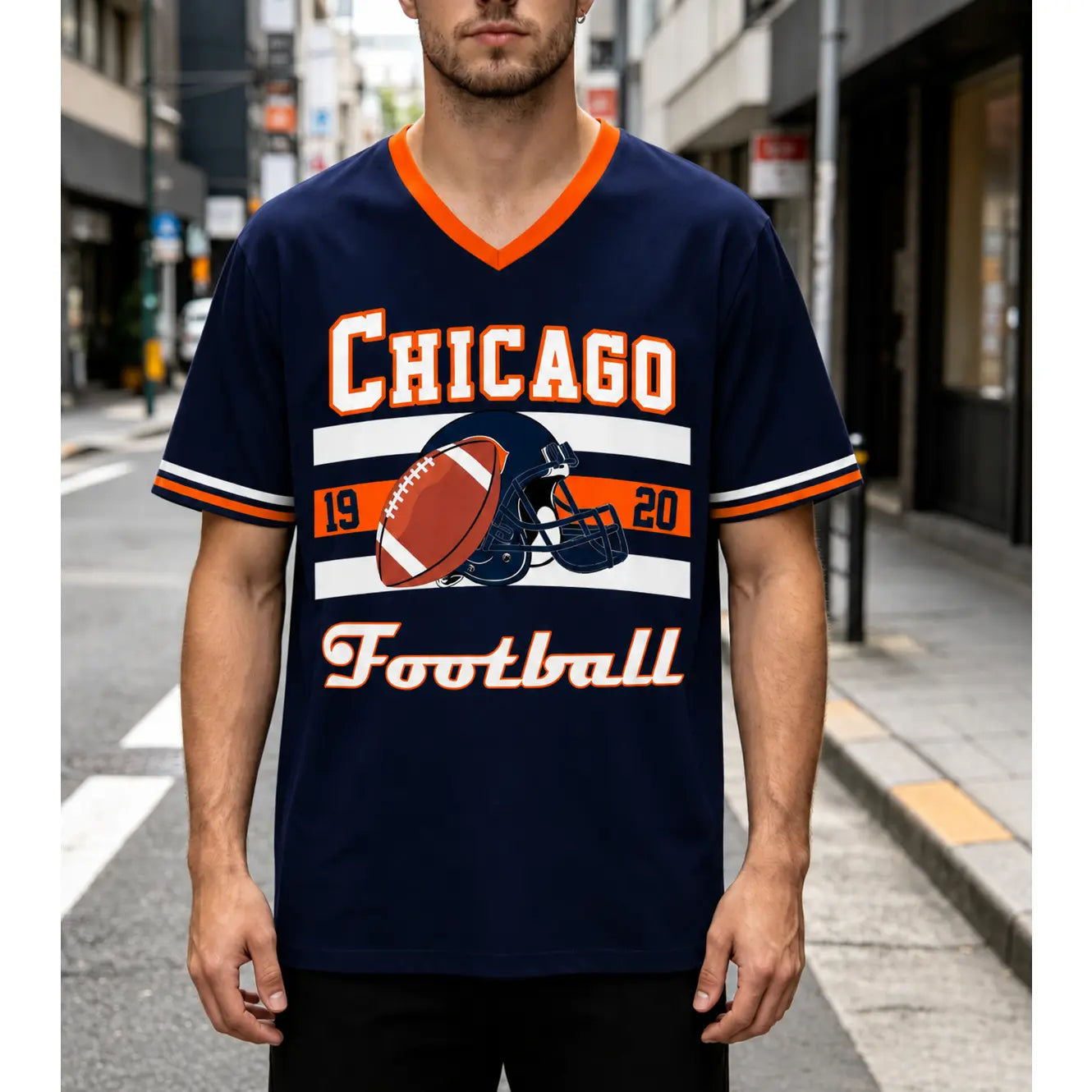 Football Classic V-Neck Fan Jersey