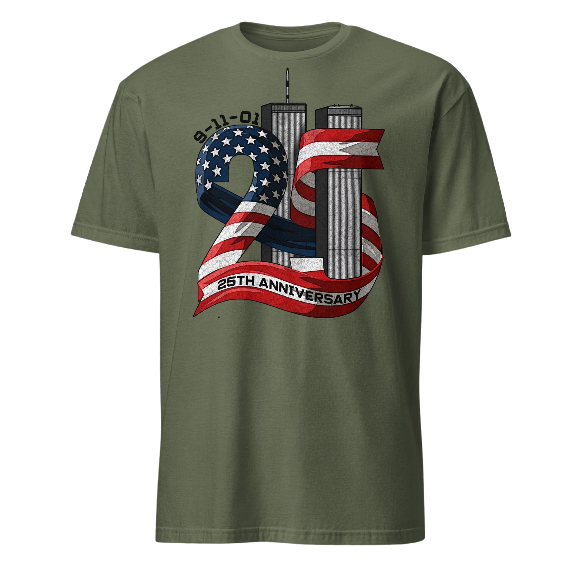 Men’s 911 25th Anniversary Remember Twin Towers T‑Shirt