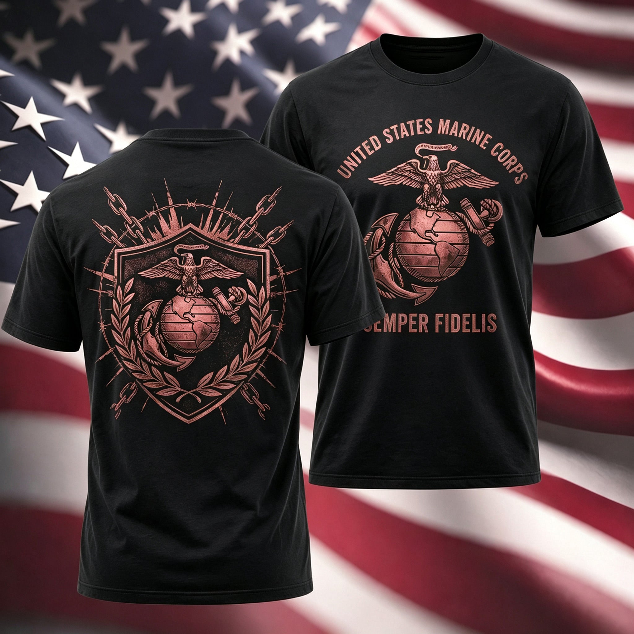 Men Retro Laurel Badge Graphic Tee