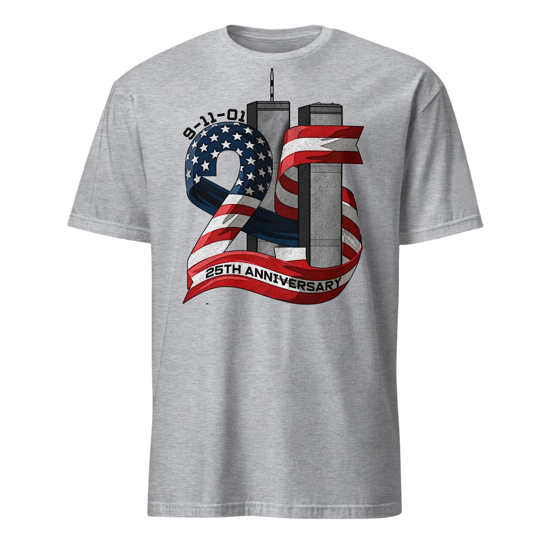 Men’s 911 25th Anniversary Remember Twin Towers T‑Shirt
