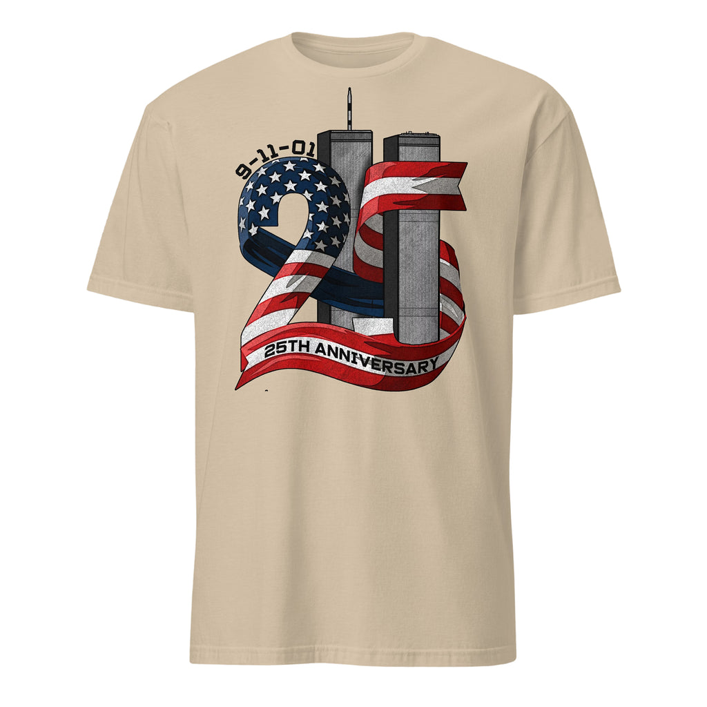 Men’s 911 25th Anniversary Remember Twin Towers T‑Shirt