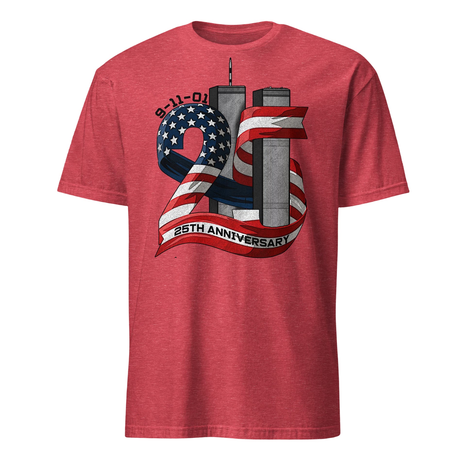 Men’s 911 25th Anniversary Remember Twin Towers T‑Shirt