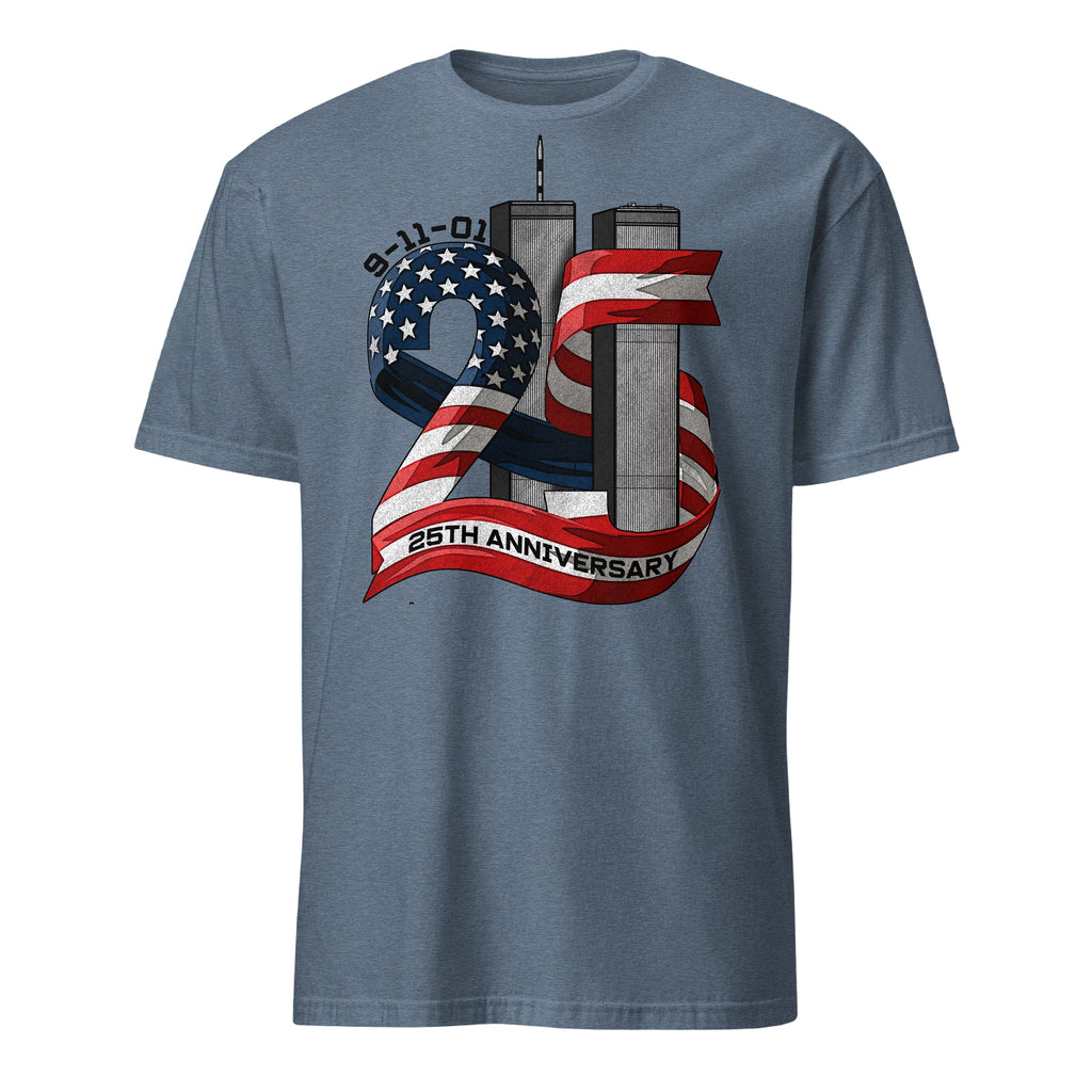 Men’s 911 25th Anniversary Remember Twin Towers T‑Shirt