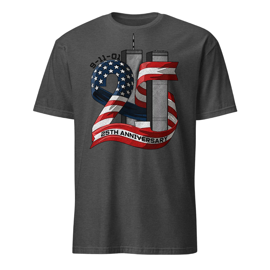 Men’s 911 25th Anniversary Remember Twin Towers T‑Shirt