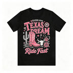 Texas Dream Western Cowboy Boots Graphic Short‑Sleeve T‑Shirt