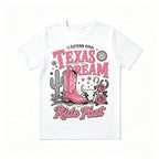 Texas Dream Western Cowboy Boots Graphic Short‑Sleeve T‑Shirt