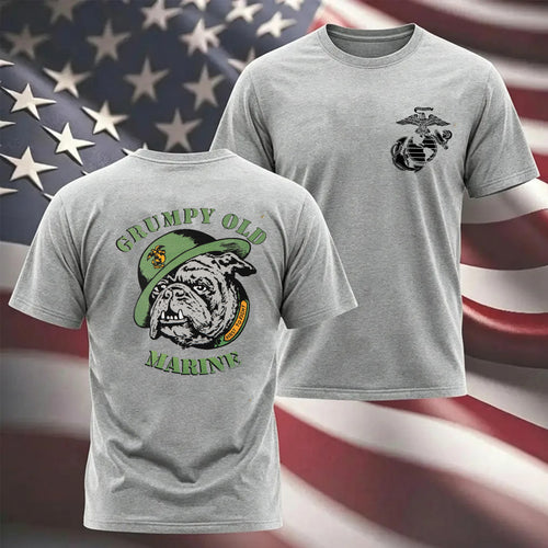 Grumpy Old Marine Bulldog Mascot T-shirt