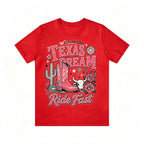 Texas Dream Western Cowboy Boots Graphic Short‑Sleeve T‑Shirt
