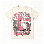 Texas Dream Western Cowboy Boots Graphic Short‑Sleeve T‑Shirt