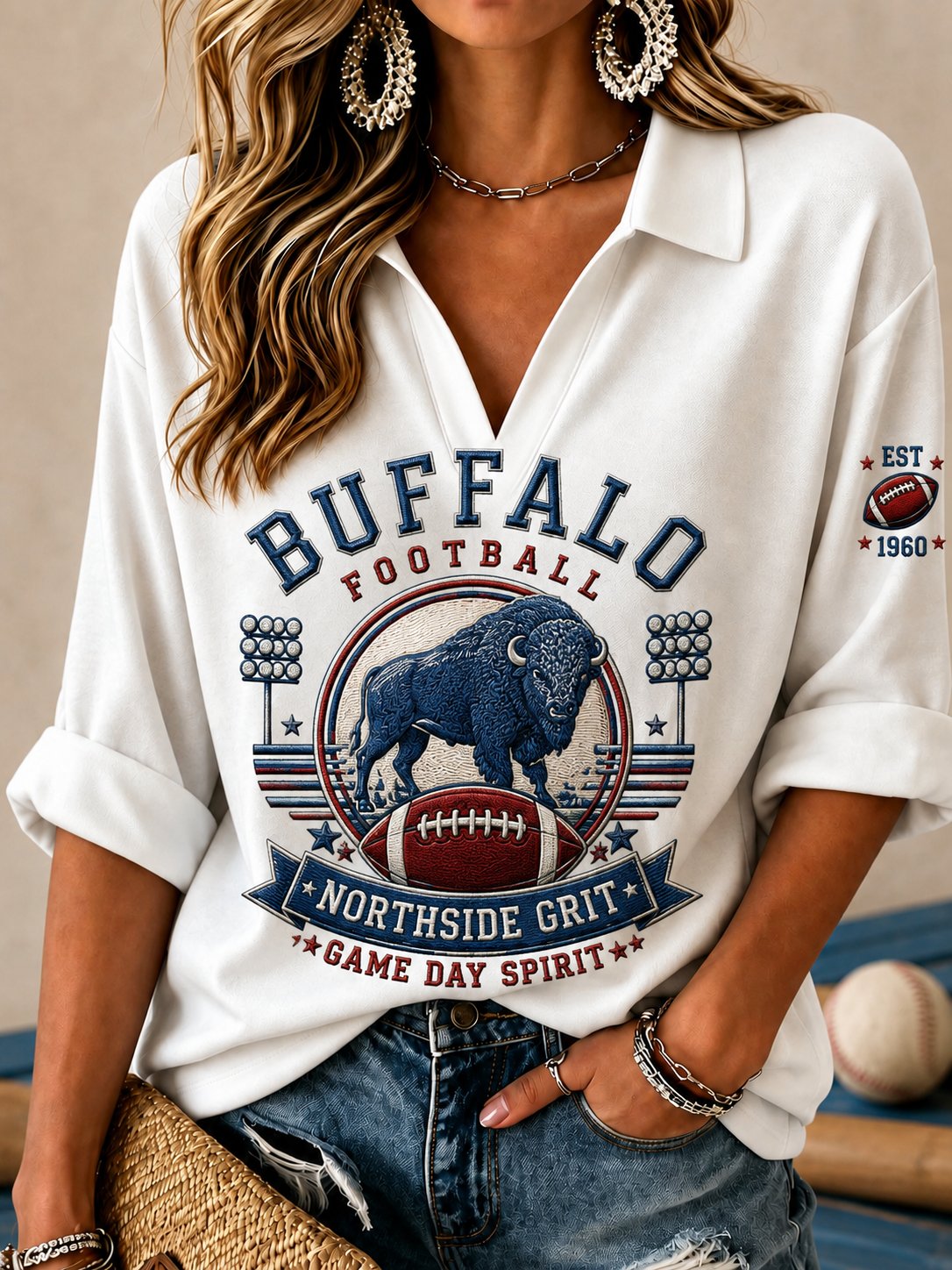 Women's Commemorative Graphic T-Shirt for Rugby Fans