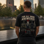Retro City Hero Scene Print Men Tee