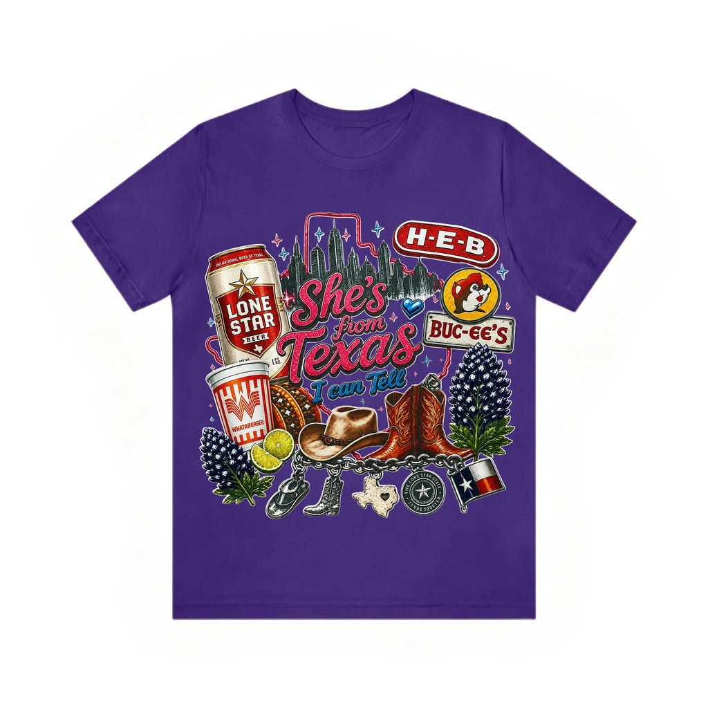 "She's From Texas I Can Tell" Unisex T-shirt