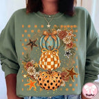 Coquette Pumpkin Fall Sweatshirt