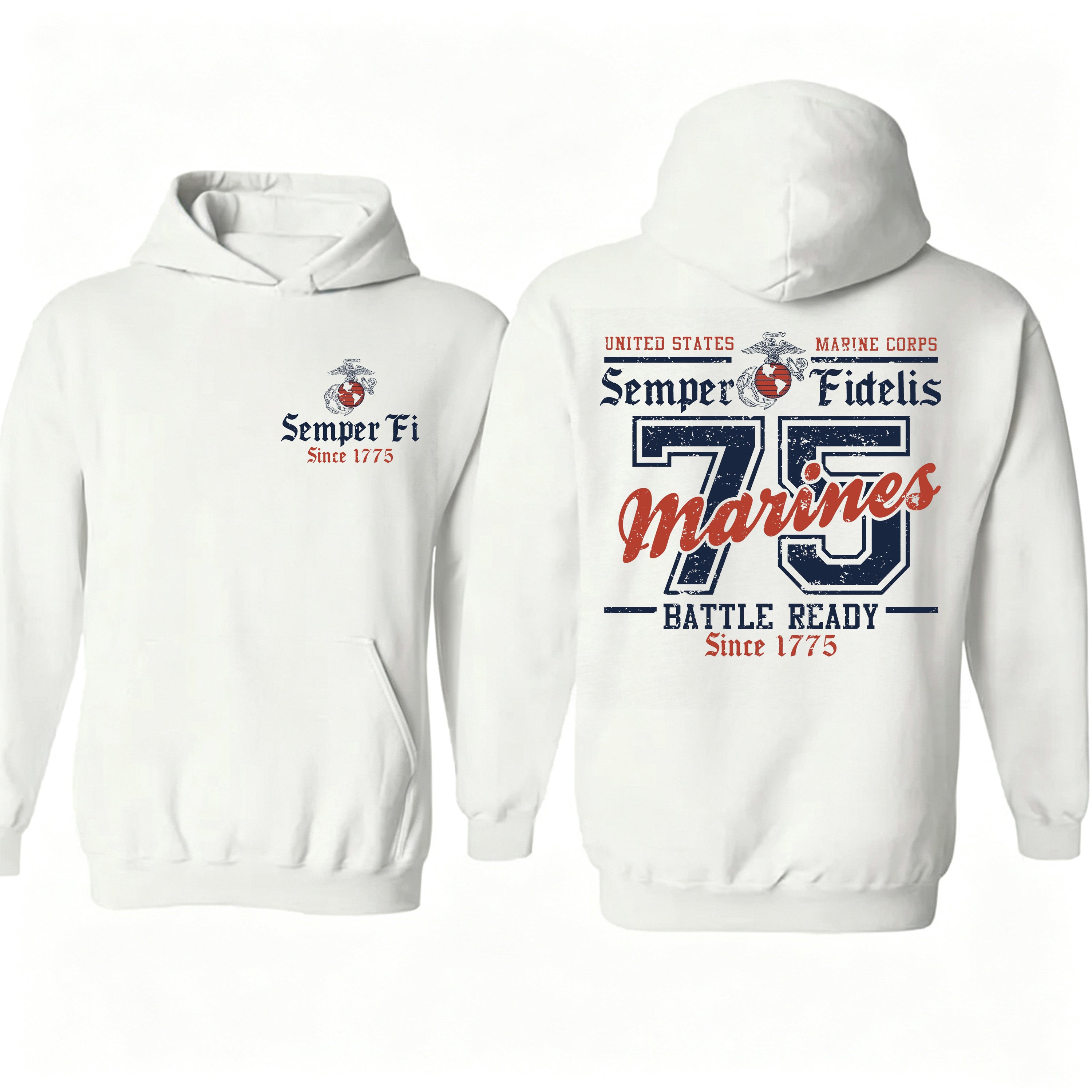 USMC Battle Ready '75 Hoodie