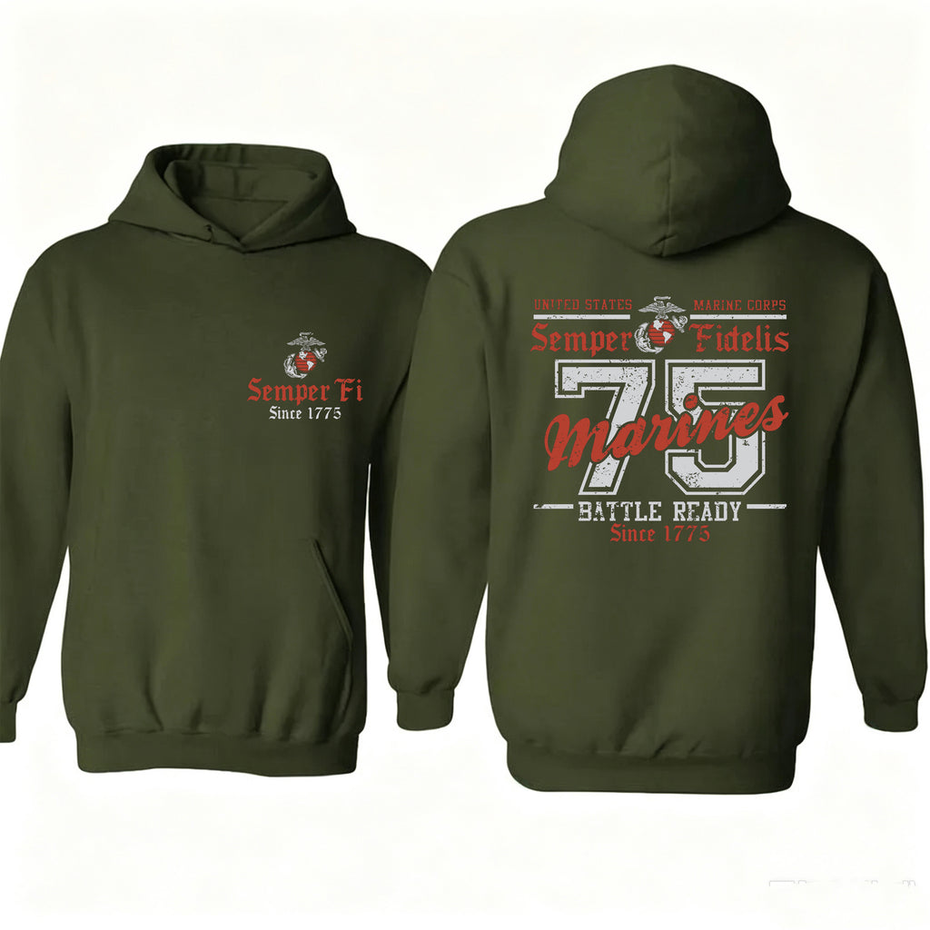USMC Battle Ready '75 Hoodie
