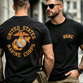 USMC Vintage Distressed Print Men's T‑Shirt