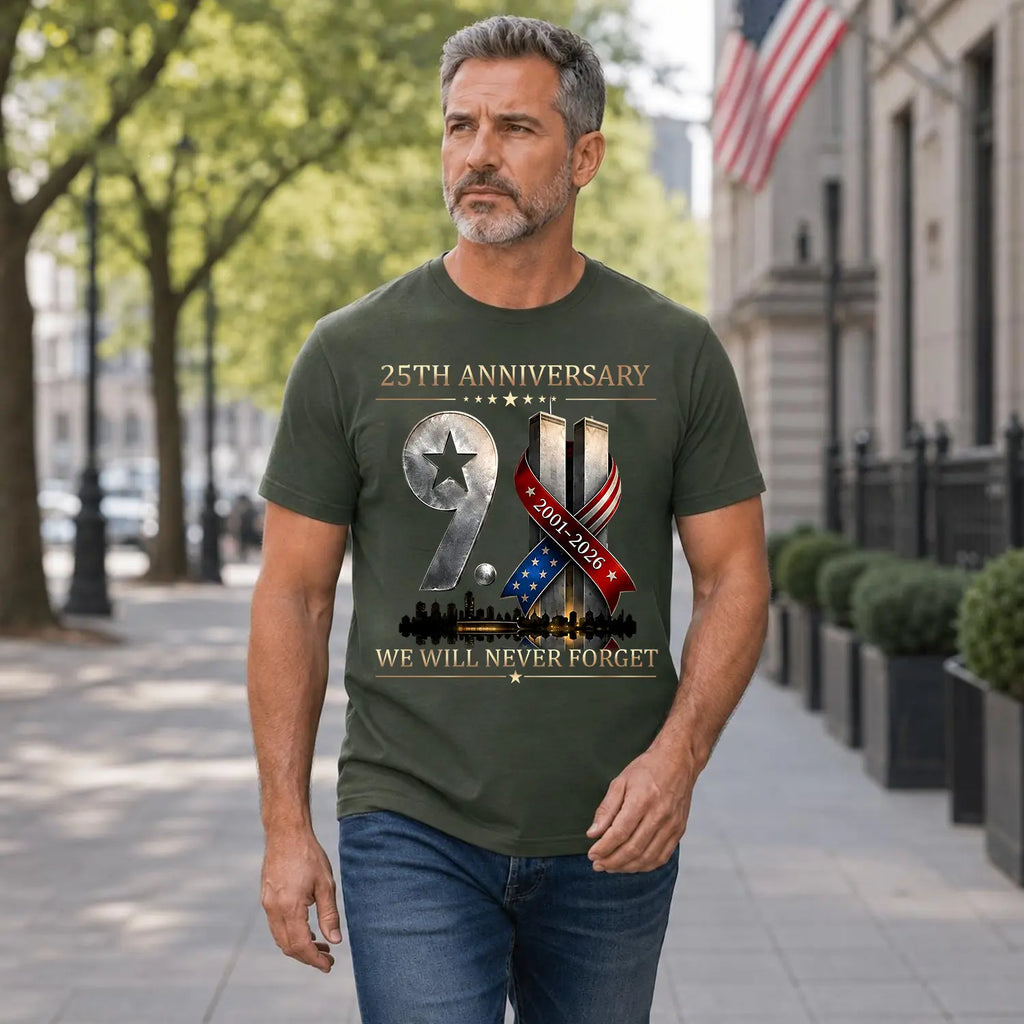 9/11 25th Anniversary Memorial TShirt