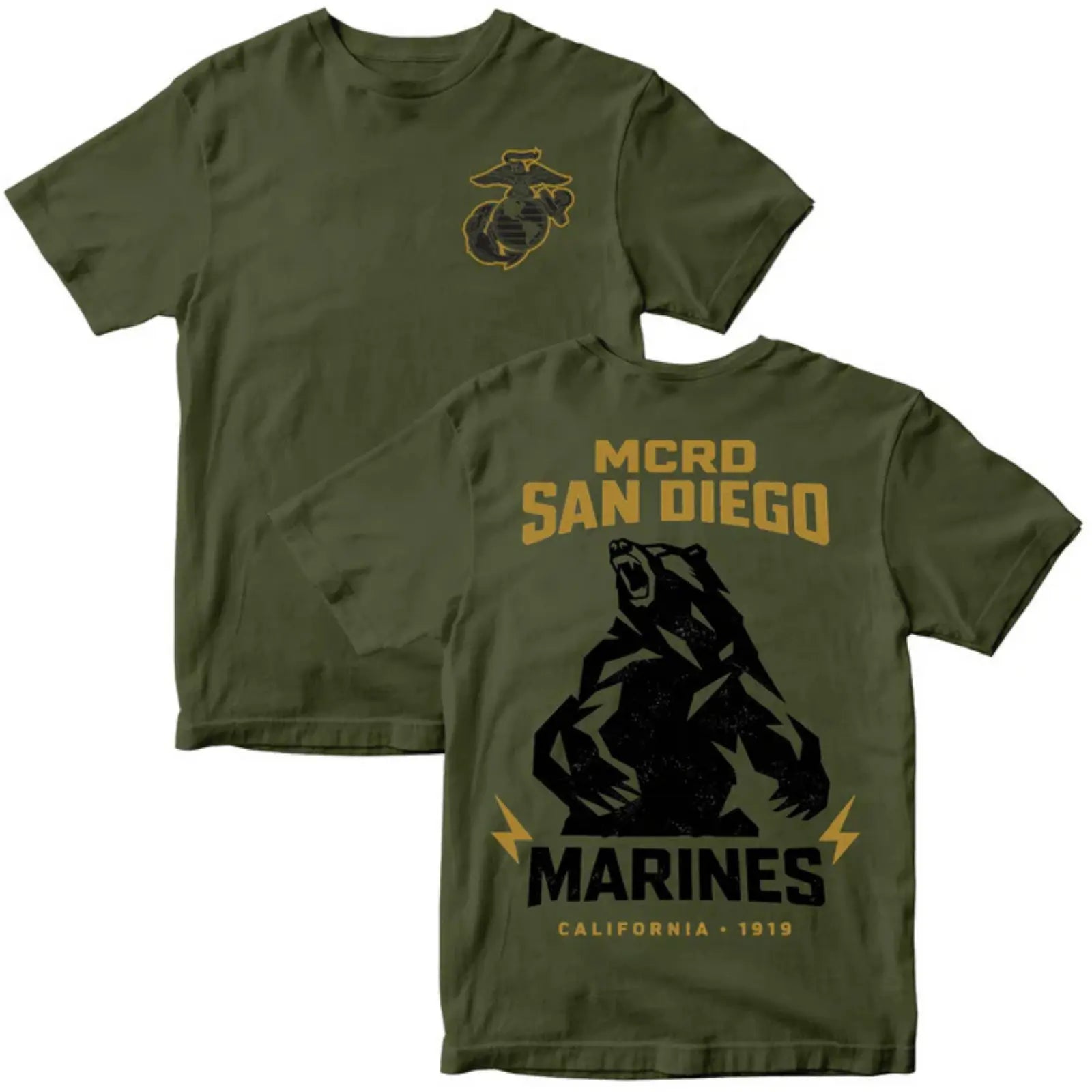 MCRD San Diego Marines California Bear T-Shirt
