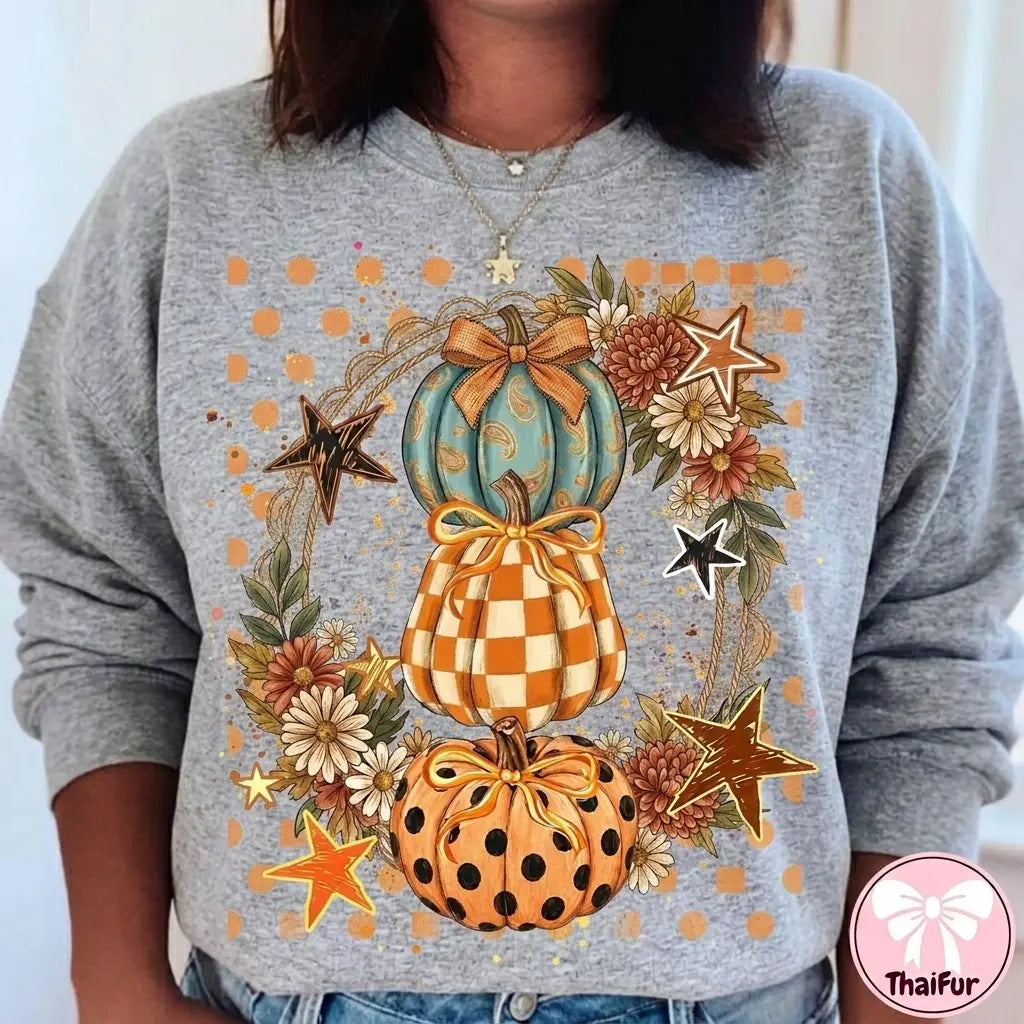Coquette Pumpkin Fall Sweatshirt