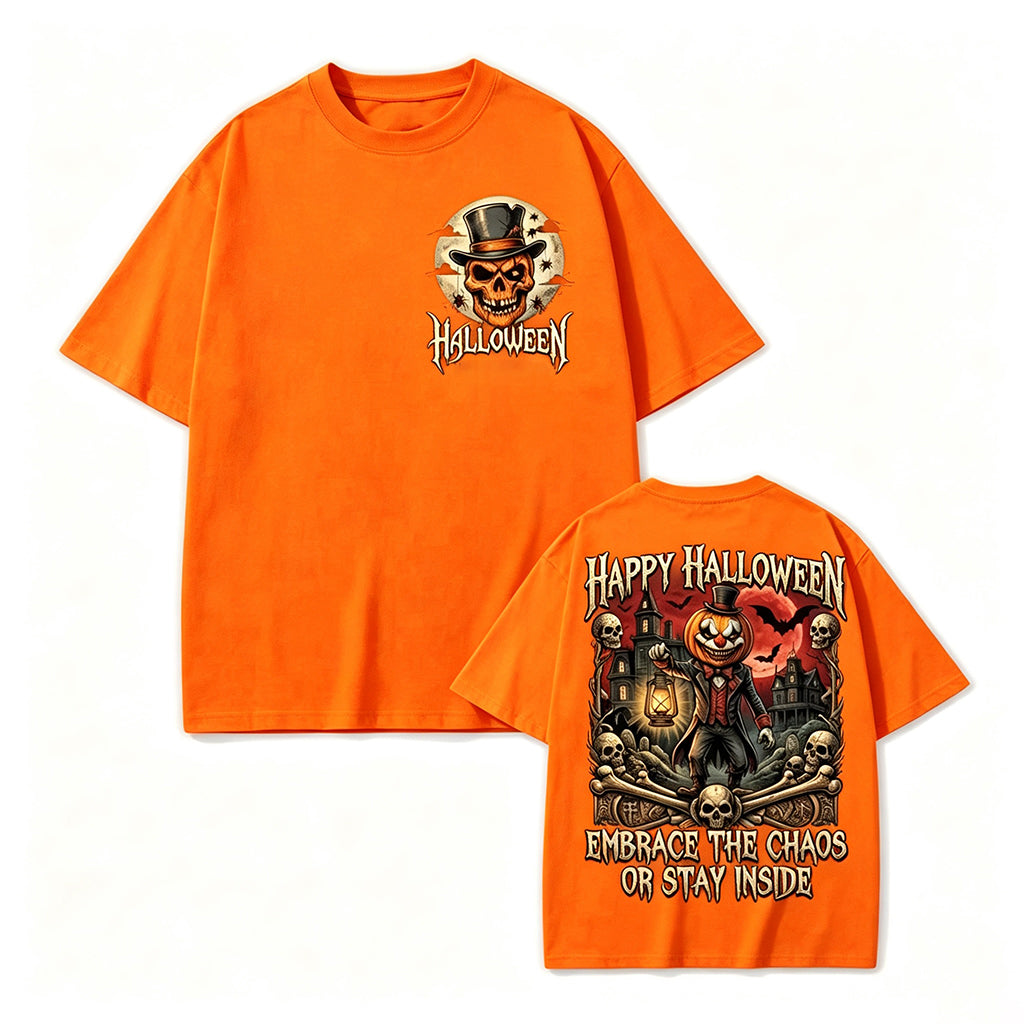 Vintage Scarecrow Haunted House Spooky Fall Tee