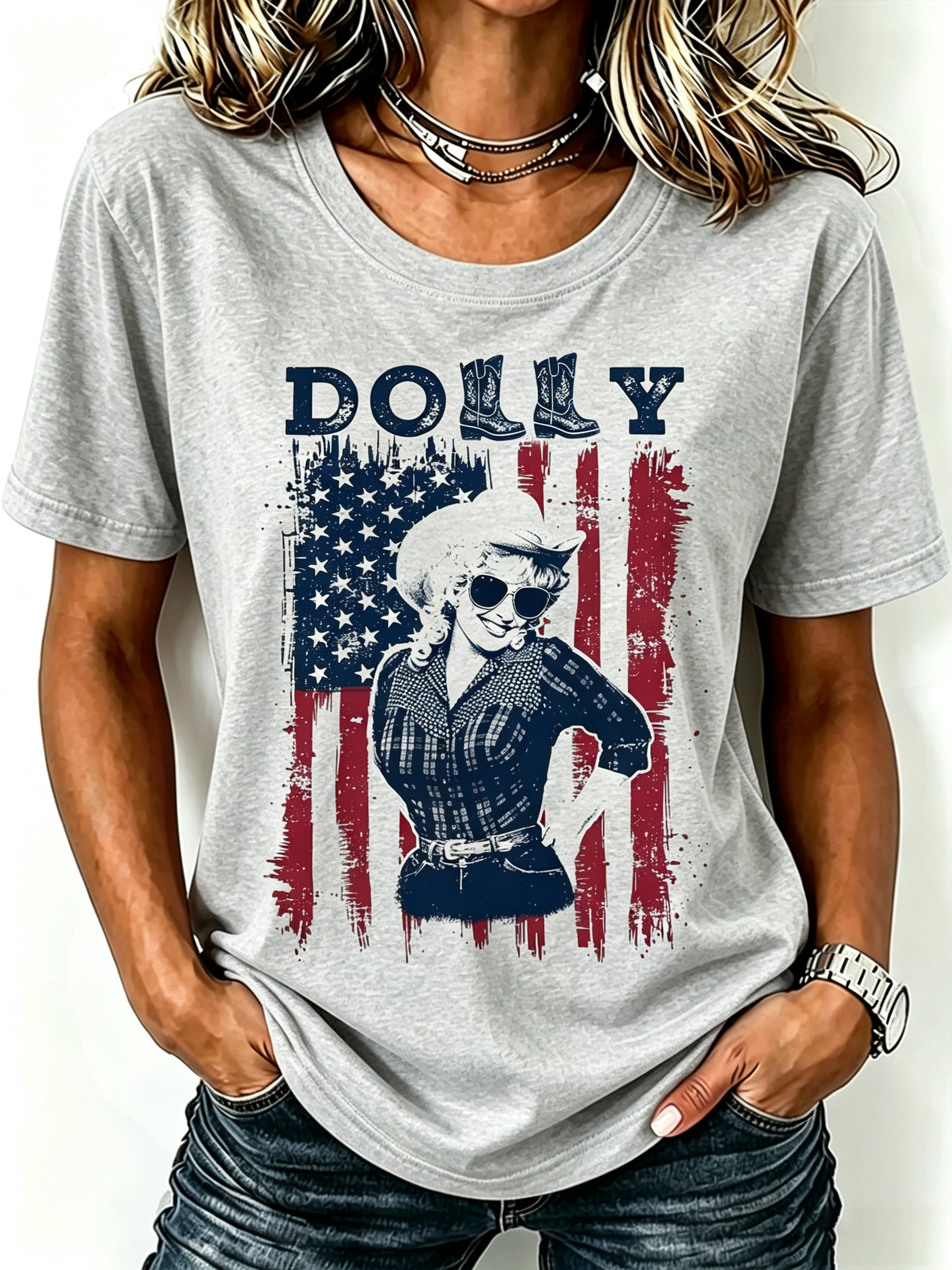 Women'S Commemorative Printed Casual T-Shirt