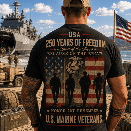 Honor And Remember U.S. Marine Veterans T-Shirt