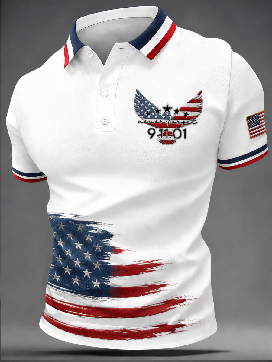 Men's America Print Casual Top