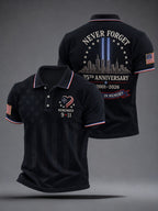 Men's 9/11 25th Anniversary We Will Never Forget Printed Shirt