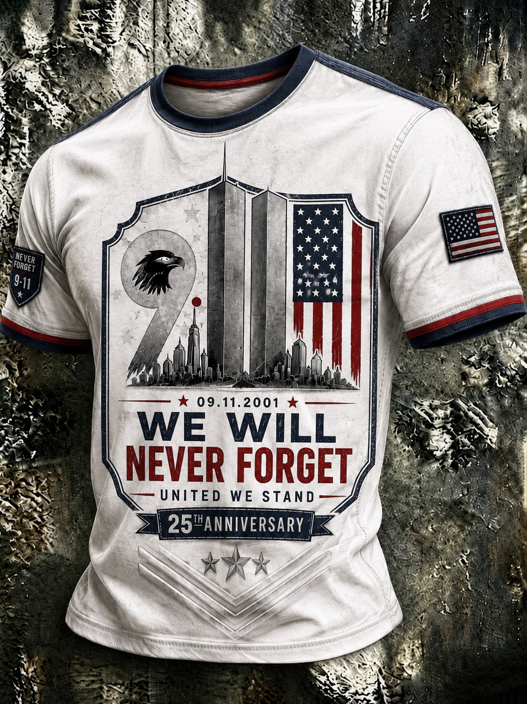 Men's 9.11 Never Forget  Printed T-shirt