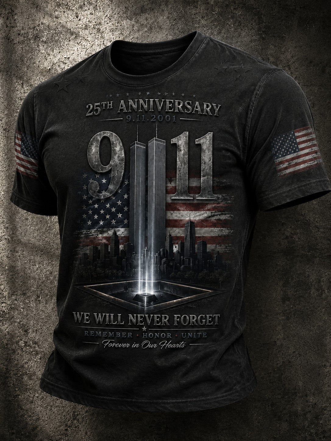 Men's 9.11 Never Forget  Printed T-shirt