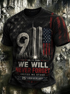 Men's 9.11 Never Forget  Printed T-shirt