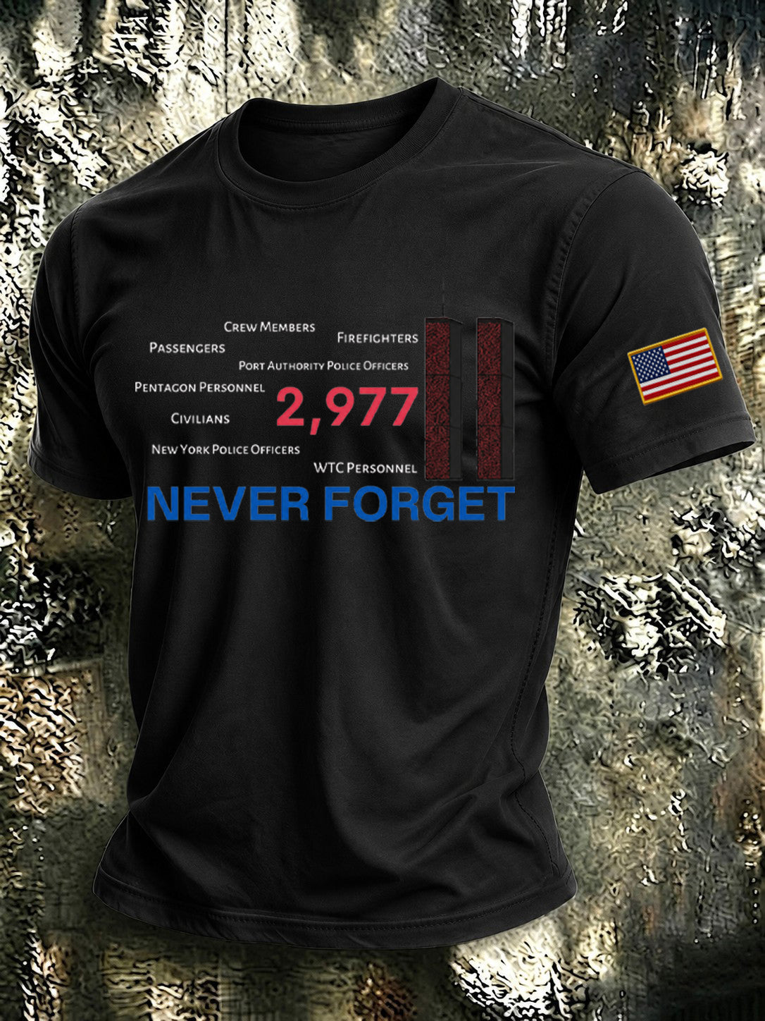Men's 9.11 Never Forget Printed T-shirt