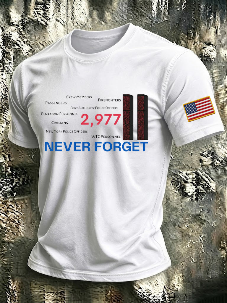 Men's 9.11 Never Forget Printed T-shirt