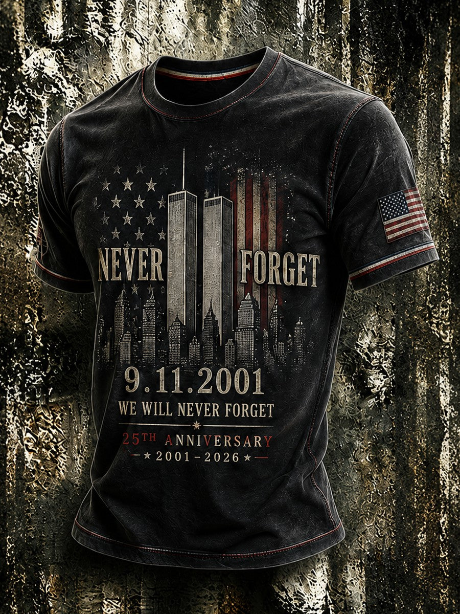Men's 9.11 Never Forget Printed T-shirt