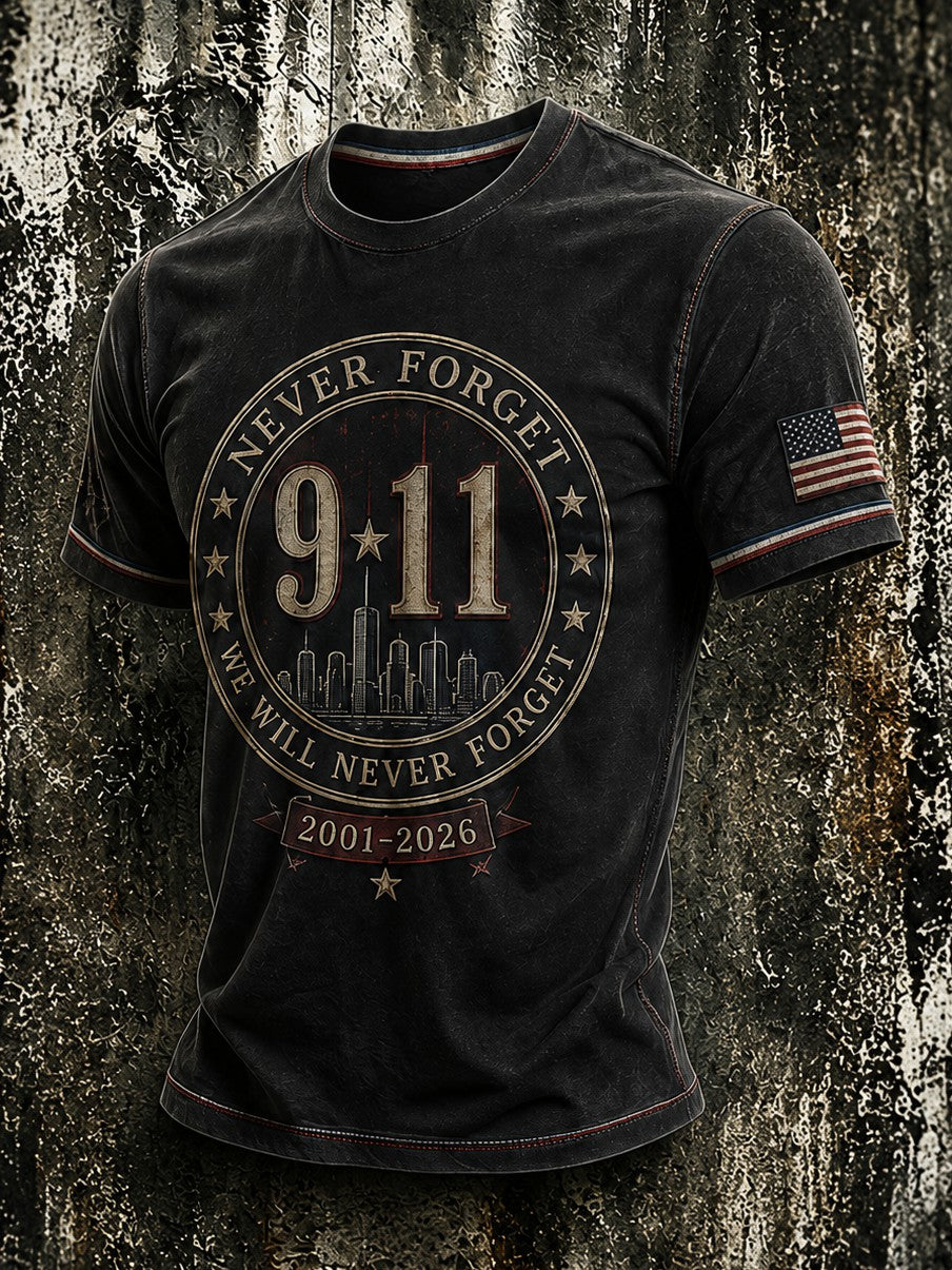 Men's 9.11 Never Forget Printed T-shirt