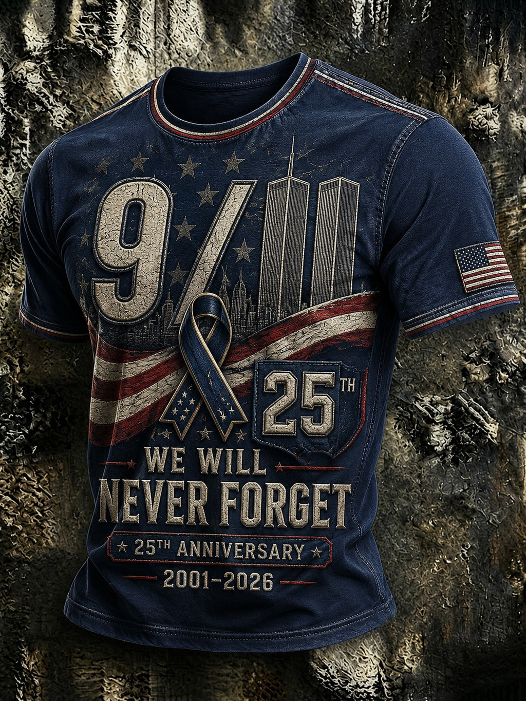 Men's 9.11 Never Forget Printed T-shirt