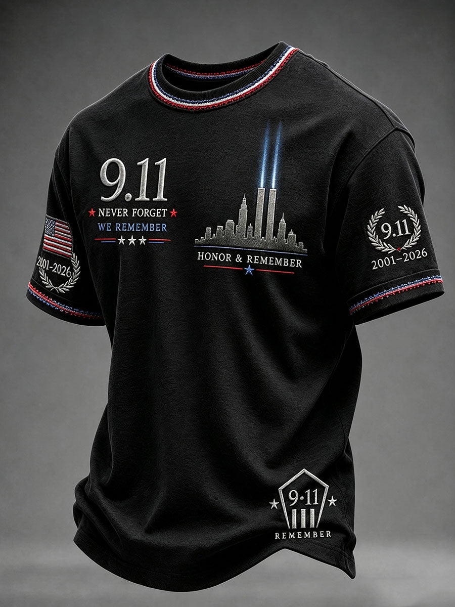 Men's 9.11 Never Forget We Remember Short Sleeves T-shirt