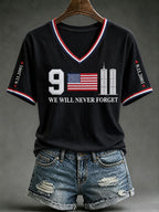 Women's 9.11 We Will Never Forget Short-sleeved T-shirt