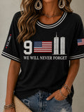 Women's 9.11 We Will Never Forget Short-sleeved T-shirt
