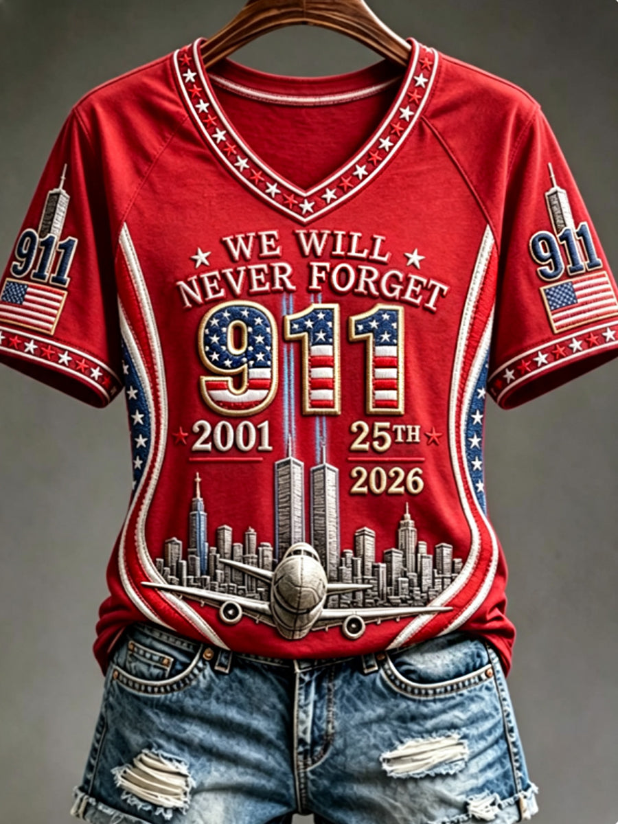 Women's We Will Never Forget 9 11 September 11 T-shirt
