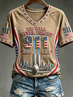 Women's We Will Never Forget 9 11 September 11 T-shirt