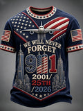 Men's We Will Never Forget 9 11 September 11 t-shirt