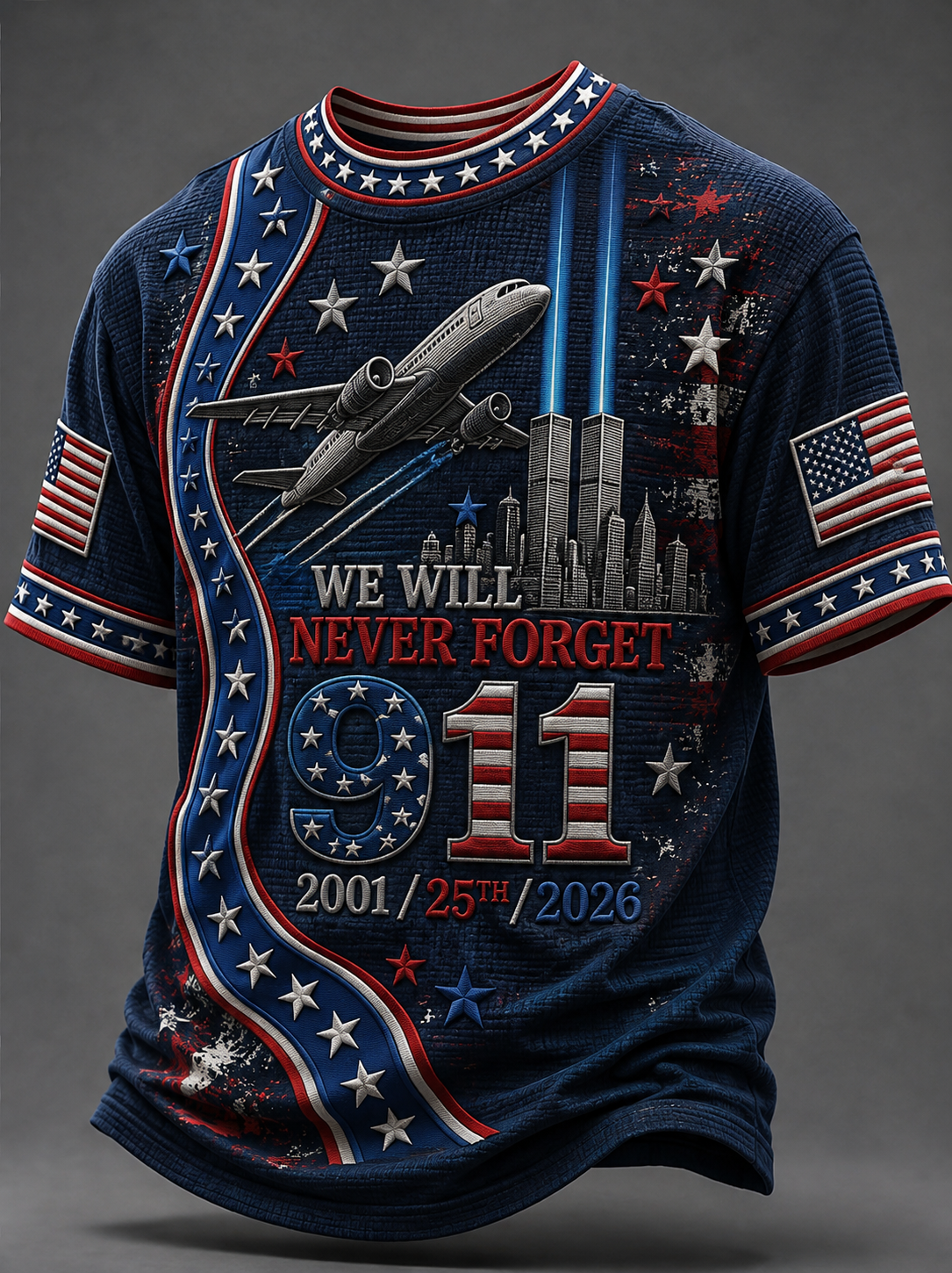 Men's We Will Never Forget 9 11 September 11 T-shirt