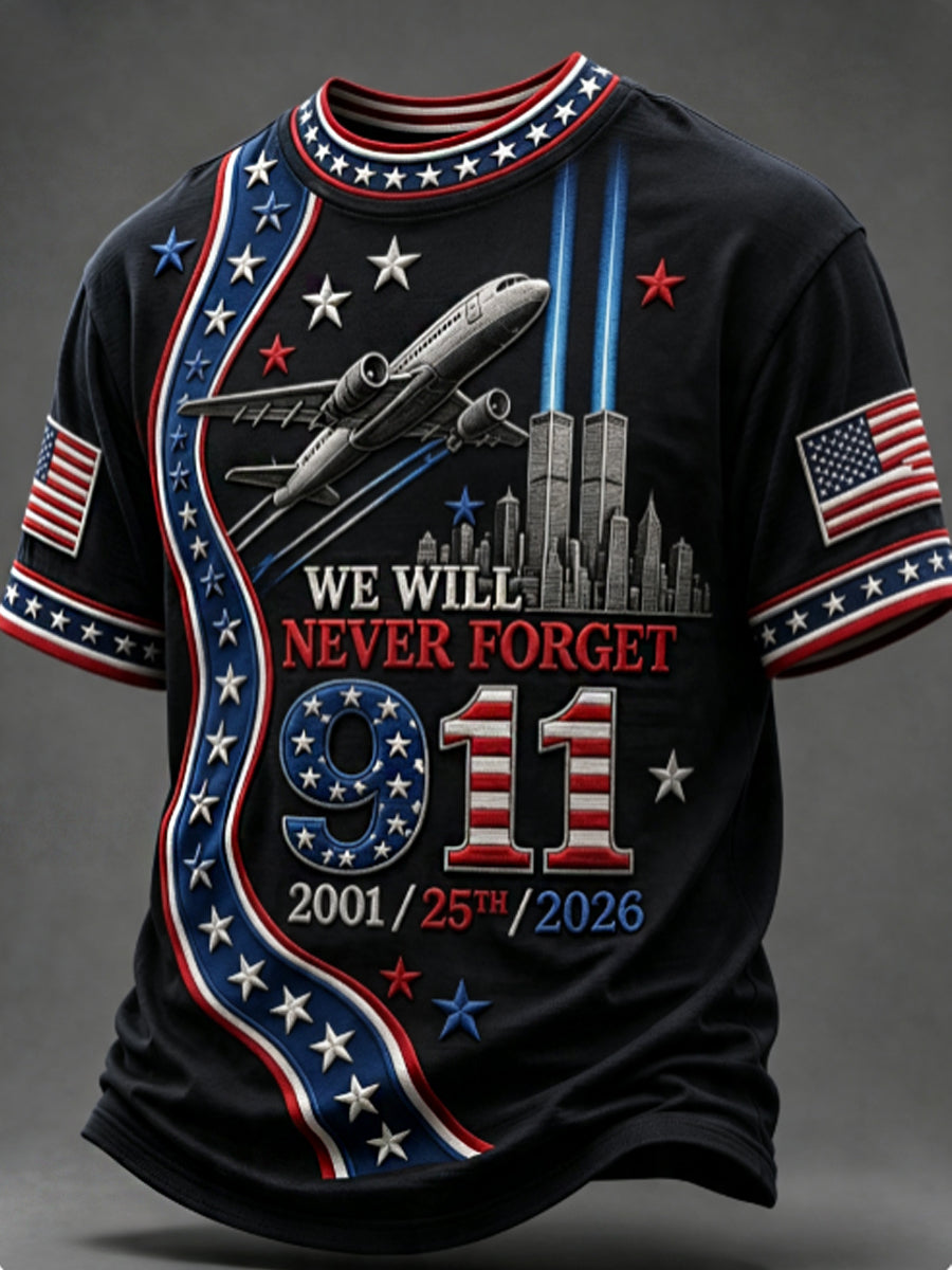 Men's We Will Never Forget 9 11 September 11 T-shirt